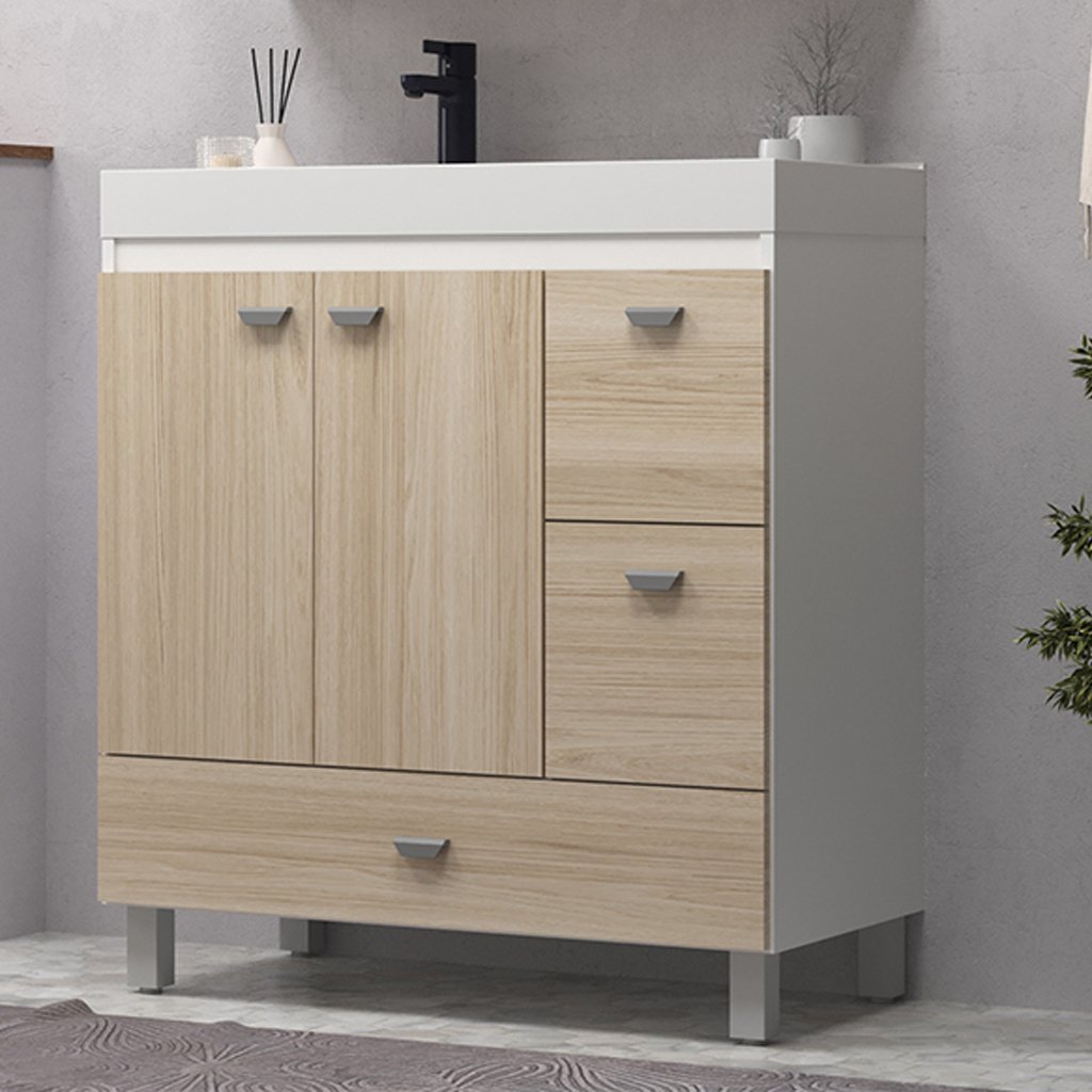 Gabinete de Banheiro 80cm com Lavatório Ref 855 Cewal - Branco