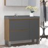 gabinete de banheiro com lavatorio ref 1040 itapua com cinza sagrado